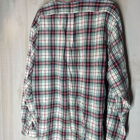Ralph Lauren plaid long sleeve button front shirt red white blue green, size XL - Picture 7 of 11